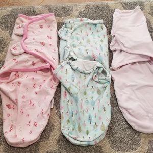 3 SwaddleMe girls size Small/Medium
